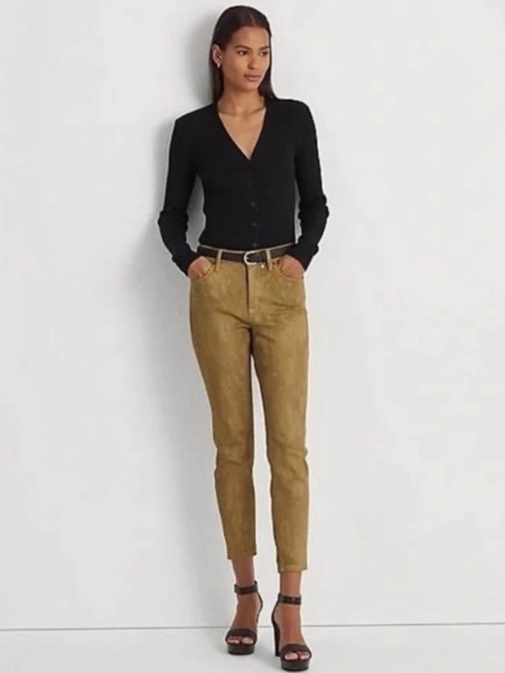 Polo Ralph Lauren The Tompkins Skinny Crop Tan Jeans